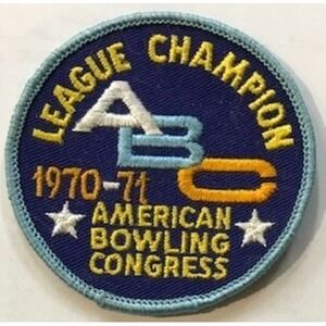 Vintage Bowling Patch - 1970-1971 ABC LEAGUE CHAMPION